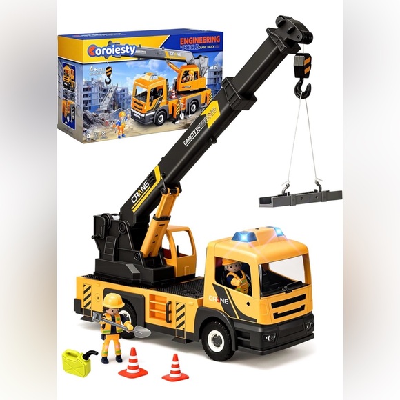 Other - Coroiesty Engineering Vehicle Crane Truck with Lights & Sounds Brand New